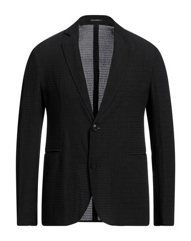 Emporio Armani Man Blazer Black Size 46 Viscose, Cotton