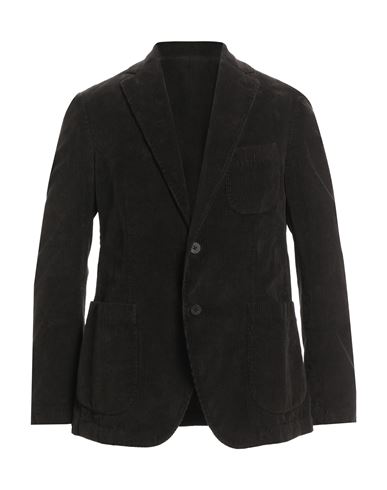 MESSAGERIE MESSAGERIE PATRIZIO PISCAGLIA MAN BLAZER DARK BROWN SIZE 40 COTTON, ELASTANE 