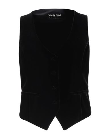 Shop Chiara Boni La Petite Robe Woman Tailored Vest Black Size 6 Polyester, Polyamide, Elastane
