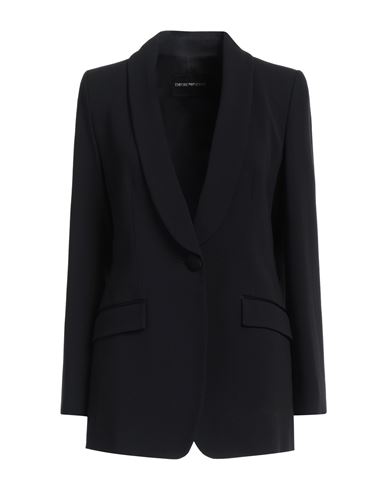 Shop Emporio Armani Woman Blazer Black Size 8 Acetate, Viscose