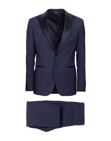 Tonello Man Suit Midnight Blue Size 42 Virgin Wool, Mohair Wool, Polyamide, Elastane