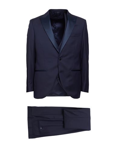 Luigi Bianchi Mantova Man Suit Midnight Blue Size 48 Super 110s Wool