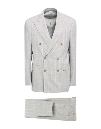 Canali Man Suit Light Grey Size 44 Wool, Silk, Linen