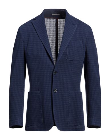 Shop Canali Man Blazer Blue Size 40 Cotton, Polyester