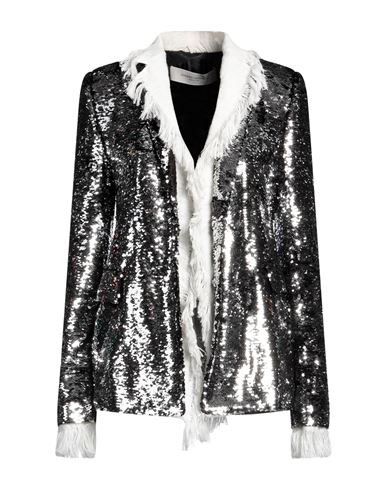 Shop Golden Goose Woman Blazer Silver Size 4 Polyester, Linen