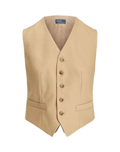 Shop Polo Ralph Lauren Cotton-wool Twill Vest Woman Tailored Vest Sand Size 8 Cotton, Wool In Beige