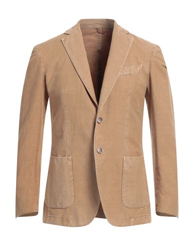 Santaniello Man Suit Jacket Camel Size 42 Cotton In Beige