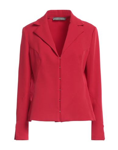 Shop Sandro Ferrone Woman Blazer Red Size 10 Polyester, Elastane