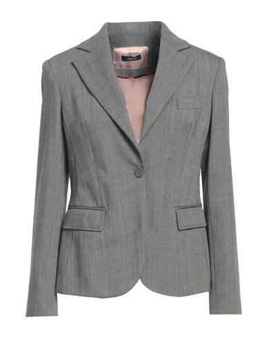 Hanita Woman Blazer Lead Size 6 Acetate, Viscose, Polyester In Gray