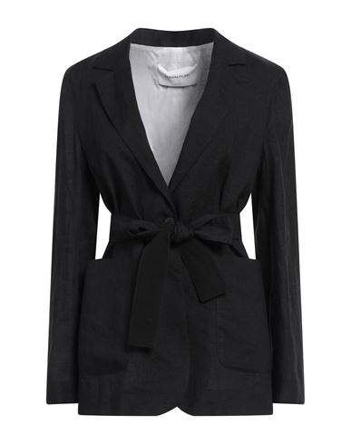 FABIANA FILIPPI FABIANA FILIPPI WOMAN BLAZER BLACK SIZE 10 LINEN, COTTON 