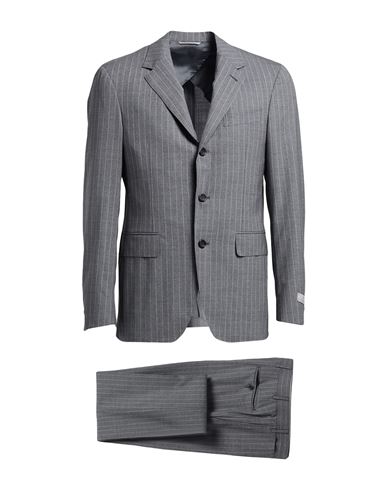 Canali Man Suit Grey Size 46 Wool