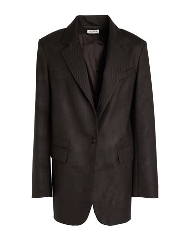 P.a.r.o.s.h P. A.r. O.s. H. Woman Blazer Dark Brown Size L Virgin Wool, Elastane In Black
