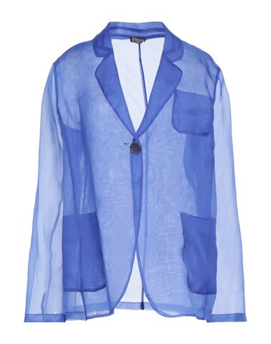 Shop Maliparmi Malìparmi Woman Blazer Bright Blue Size 12 Cotton