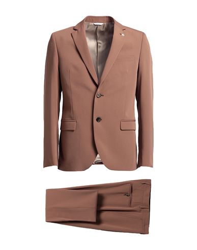 Manuel Ritz Man Suit Brown Size 44 Polyester, Viscose, Elastane
