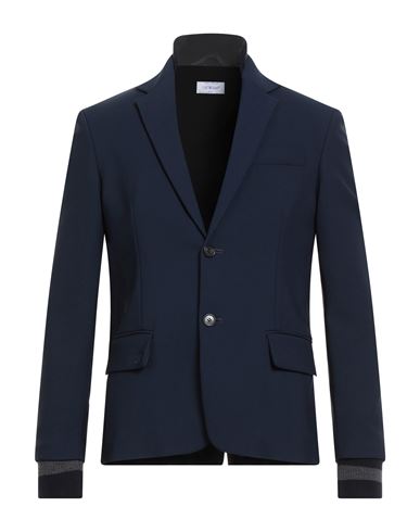 Off-white Man Blazer Navy Size 36 Viscose, Polyamide, Virgin Wool, Elastane In Blue
