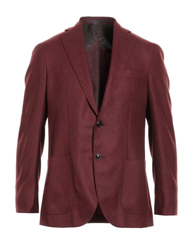 Barba Napoli Man Blazer Burgundy Size 42 Virgin Wool, Cashmere In Red