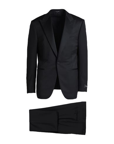 Zegna Man Suit Black Size 48 Wool