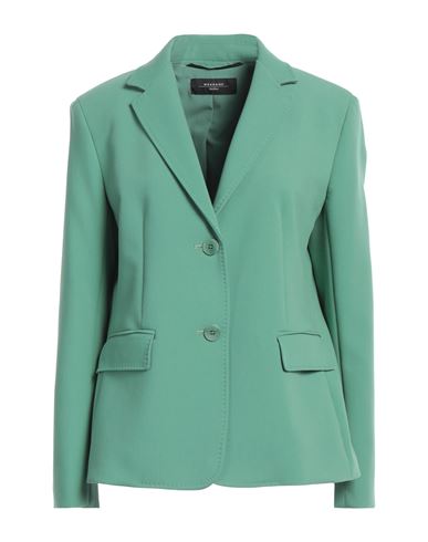 Weekend Max Mara Woman Blazer Green Size 8 Polyester, Viscose, Elastane