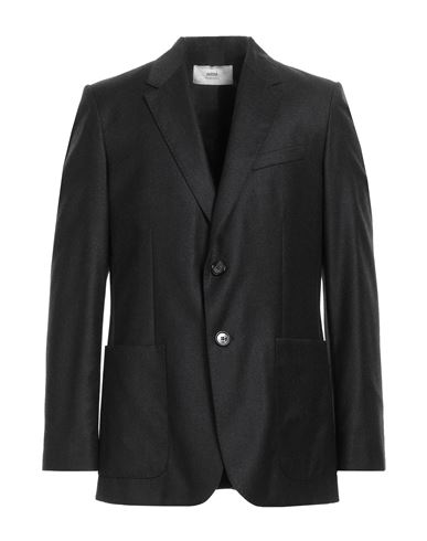 Shop Ami Alexandre Mattiussi Man Blazer Steel Grey Size 42 Virgin Wool