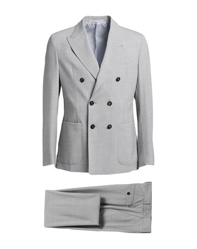 Eleventy Man Suit Grey Size 40 Wool, Elastane, Goat Skin