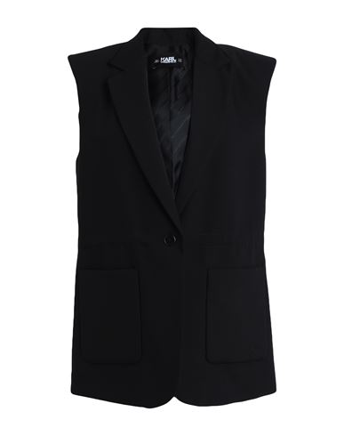 Karl Lagerfeld Tailored Gilet Woman Blazer Black Size 8 Polyester, Viscose, Elastane