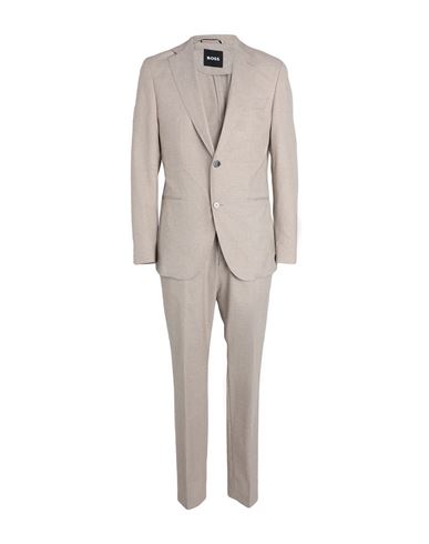 Shop Hugo Boss Boss Man Suit Beige Size 42 Virgin Wool, Cotton, Silk, Polyamide, Elastane