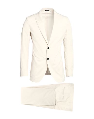Tombolini Man Suit Cream Size 42 Cotton, Polyamide, Elastane In White