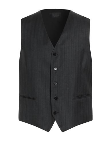 Tombolini Man Tailored Vest Lead Size 44 Virgin Wool In Grey