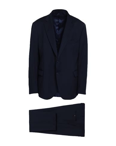 Shop Tombolini Man Suit Midnight Blue Size 44 Virgin Wool, Polyester