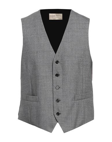 Shop Tombolini Man Tailored Vest Grey Size 44 Virgin Wool
