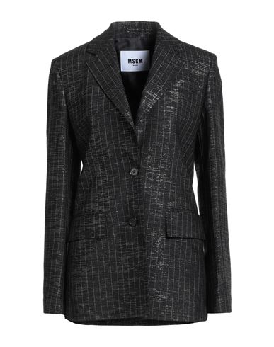 Msgm Woman Blazer Black Size 0 Wool, Viscose, Polyester