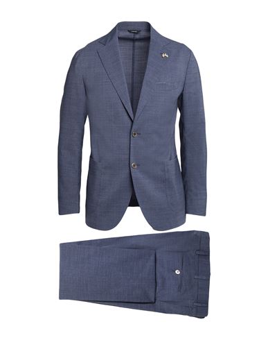 Tombolini Man Suit Slate Blue Size 40 Virgin Wool, Polyester, Elastane