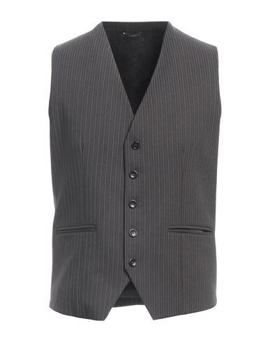 Shop Daniele Alessandrini Homme Man Tailored Vest Steel Grey Size 38 Polyester, Viscose, Elastane