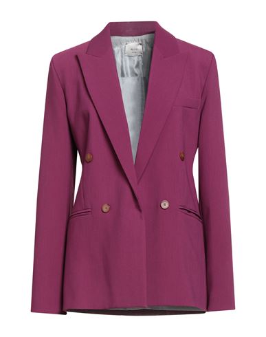 Alysi Chocolat Woman Blazer Mauve Size 4 Polyester, Viscose, Elastane, Wool, Acetate In Purple