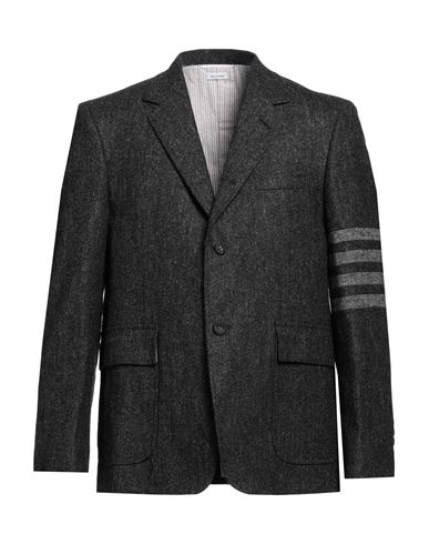 Shop Thom Browne Man Blazer Grey Size 4 Wool
