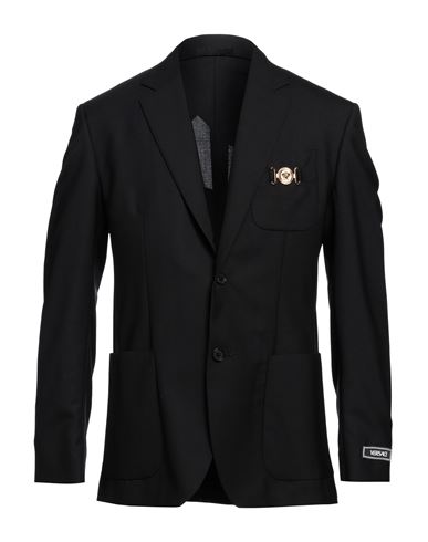 Versace Man Blazer Black Size 40 Virgin Wool
