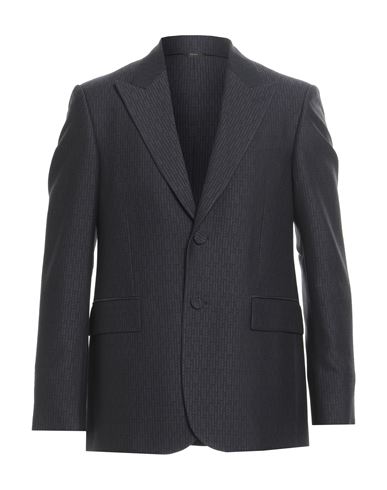 Fendi Man Blazer Midnight Blue Size 40 Wool In Black