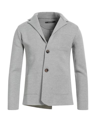 Albarena Man Blazer Grey Size L Merino Wool, Acrylic