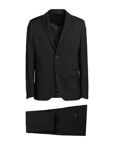 Shop Paoloni Man Suit Black Size 40 Virgin Wool