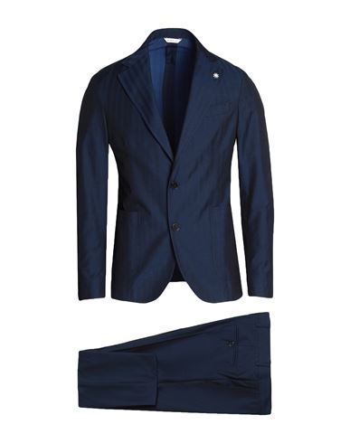 Manuel Ritz Man Suit Blue Size 44 Virgin Wool, Cotton