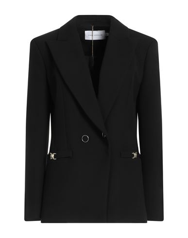 Simona Corsellini Woman Blazer Black Size 6 Polyester, Viscose, Cotton, Elastane