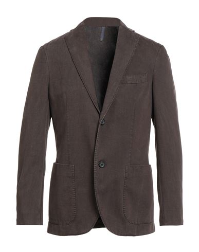 Montedoro By Slowear Man Blazer Dark Brown Size 46 Cotton, Cashmere In Brown