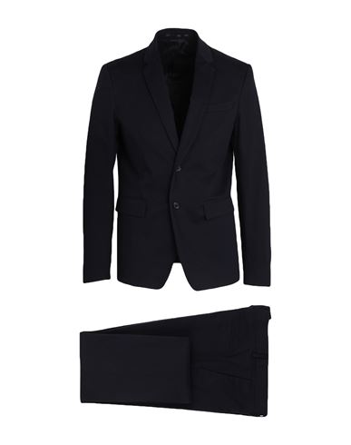 Grifoni Man Suit Midnight Blue Size 44 Cotton, Elastane In Black