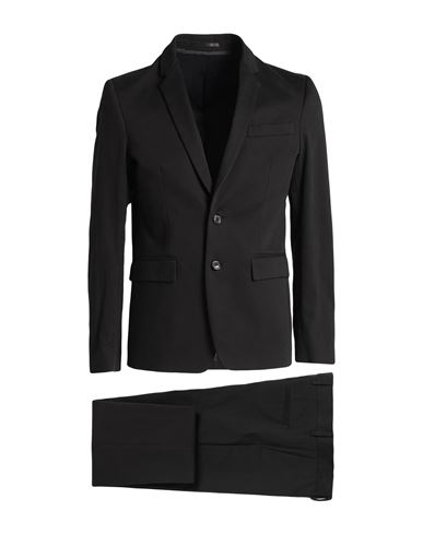 Shop Grifoni Man Suit Black Size 40 Cotton, Elastane