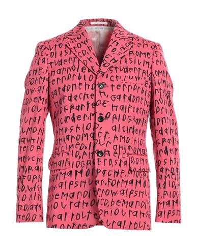 Shop Comme Des Garçons Man Blazer Fuchsia Size Xl Wool In Pink