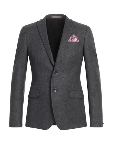 Shop Paoloni Man Blazer Lead Size 44 Virgin Wool In Grey