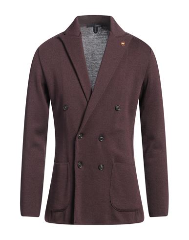 Man Blazer Brown Size 40 Cotton, Cashmere