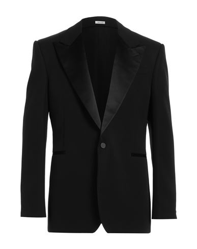 Alexander Mcqueen Man Blazer Black Size 44 Wool, Silk