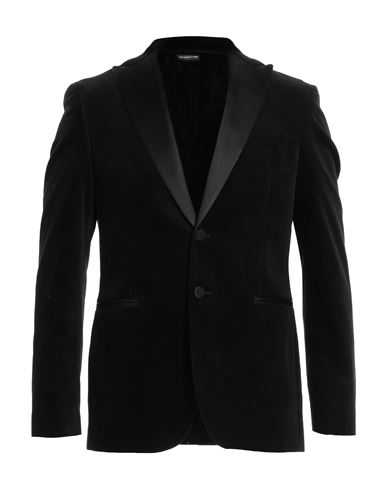 Tonello Man Blazer Black Size 46 Cotton, Polyester, Elastane