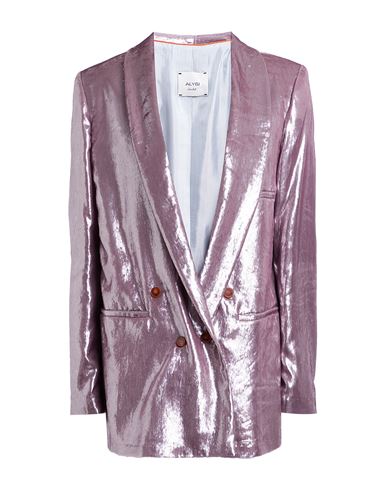 Alysi Woman Blazer Pastel Pink Size 4 Polyester In Purple